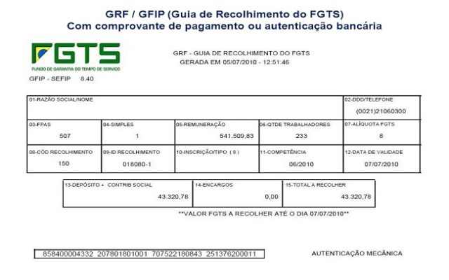 guia grf - fgts consultoria terceirização serviço em porto alegre